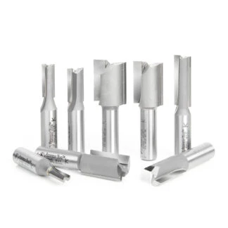 AMS-104 8-Pc High Production Straight Plunge Collection, 1/2 Inch Shank