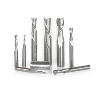 AMS-125 8-Piece Up & Down-Cut Spiral CNC Router Bit Collection