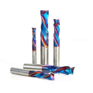 AMS-182-K 5-Piece Spektra™ Extreme Tool Life Coated Compression Spiral CNC Router Bit Collection