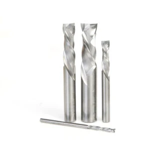 AMS-182 4-Piece Solid Carbide Compression Spiral CNC Router Bit Collection