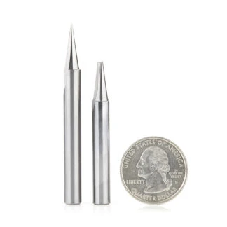 AMS-198 2-Pc Carving/Engraving CNC Router Bit Pack, 1/4 Inch Shank