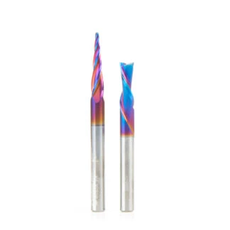AMS-241-K 2-Pc CNC Spektra™ Extreme Tool Life Coated Signmaking Pack III, 1/4 Inch Shank