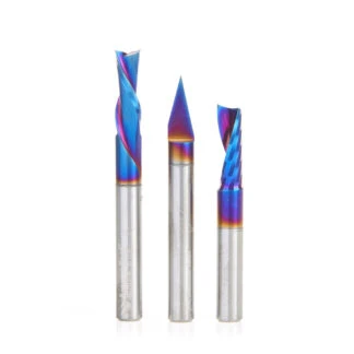 AMS-253-K 3-Pc CNC Spektra™ Extreme Tool Life Coated Signmaking Pack IV, 1/4 Inch Shank