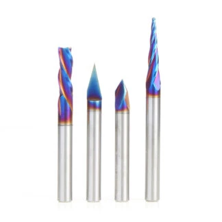 AMS-270-K 4-Pc Solid Carbide Spektra™ Extreme Tool Life Coated General Purpose CNC Pack, 1/4" Shank