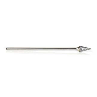 BURS-228 Solid Carbide Pointed Cone Shape 1/2 Dia x 7/8 x 1/4 Shank Double Cut SM Burr Bit for Die-Grinders