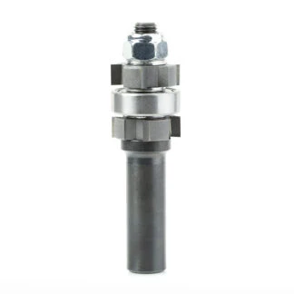 47412 Carbide Tipped Double Bevel Flush Trim Cutter Assembly 7/8 Dia x 1/4 x 1/2 Inch Shank with Center Ball Bearing