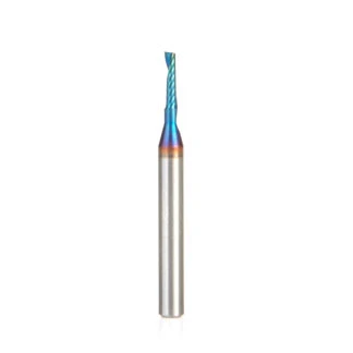 51391-K Solid Carbide CNC Spektra™ Extreme Tool Life Coated Spiral 'O' Flute, Plastic Cutting 1.5mm Dia x 6mm x 3mm Shank Up-Cut Router Bit