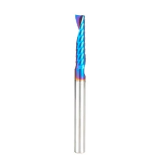 51392-K Solid Carbide CNC Spektra™ Extreme Tool Life Coated Spiral 'O' Flute, Plastic Cutting 1/4 Dia x 1-1/8 x 1/4 Inch Shank Up-Cut Router Bit