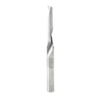 51418 Solid Carbide CNC Spiral 'O' Single Flute, Plastic Cutting 3/16 Dia x 1-1/4 x 1/4 Shank x 3 Inch Long Up-Cut Router Bit