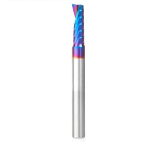 51421-K Solid Carbide CNC Spektra™ Extreme Tool Life Coated Spiral 'O' Flute, Plastic Cutting 1/4 Dia x 3/4 x 1/4 Inch Shank Up-Cut Router Bit