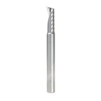 51421 Solid Carbide CNC Spiral 'O' Single Flute, Plastic Cutting 1/4 Dia x 3/4 x 1/4 Shank x 2-1/2 Inch Long Up-Cut