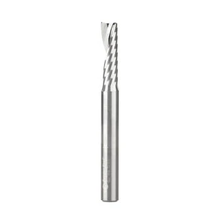 51444 Solid Carbide CNC Spiral 'O' Single Flute, Plastic Cutting 1/4 Dia x 7/8 x 1/4 Shank x 2-1/2 Inch Long Up-Cut Router Bit