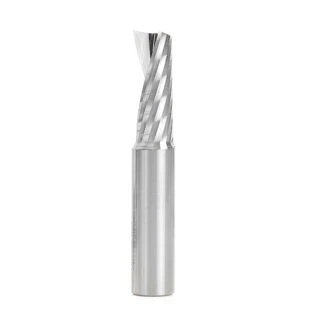 51645 Solid Carbide CNC Spiral 'O' Single Flute, Plastic Cutting 1/2 Dia x 1-1/4 x 1/2 Shank x 3 Inch Long Up-Cut Router Bit