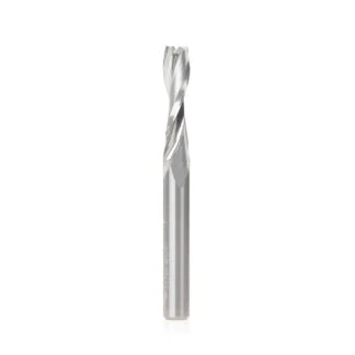 51769 Solid Carbide CNC Spiral Double 'O' Flute, Plastic Cutting 1/4 Dia x 1 x 1/4 Shank x 2-1/2 Inch Long Up-Cut Router Bit