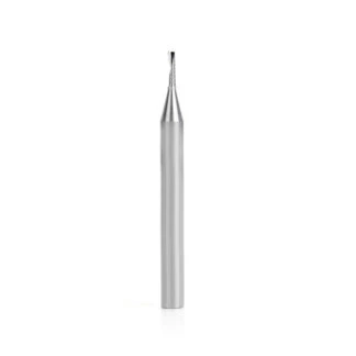 57311 Metric Solid Carbide CNC Spiral 'O' Single Flute, Plastic Cutting 2mm Dia x 8mm x 6mm Shank x 64mm Long Up-Cut Router Bit