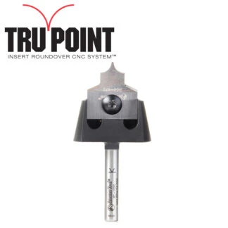 RC-1054 Tru Point Roundover Insert CNC System 3/16 Radius x 7/8 Dia x 3/8 x 1/4 Inch Shank Router Bit