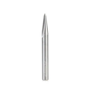45628 Solid Carbide V Groove Engraving 15 Deg x 1/4 Dia x 0.666" x 1/4 Inch Shank
