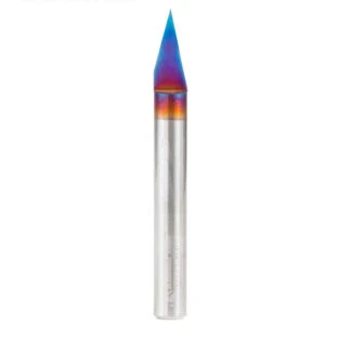 45771-K Solid Carbide 30 Degree Engraving 0.005 Tip Width x 1/4 Inch Shank Signmaking Spektra™ Extreme Tool Life Coated Router Bit