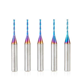 46009-K-5 5-Pack Solid Carbide Spektra™ Extreme Tool Life Coated Spiral Plunge 1/16 Dia x 1/2 x 1/4 Inch Shank Up-Cut