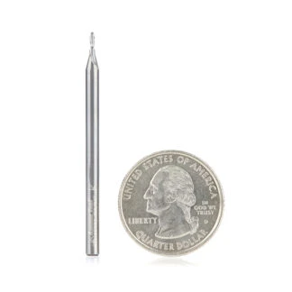 46231 Solid Carbide Spiral Plunge 3/64 Dia x 1/8 x 1/8 Shank x 2 Inch Long Down-Cut