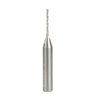 46403 Solid Carbide Spiral Plunge 1/16 Dia x 1/2 x 1/4 Shank x 2 Inch Long Down-Cut