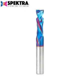 48306-K CNC Solid Carbide Spektra™ Extreme Tool Life Coated Compression Spiral 8mm Dia x 25mm x 8mm Shank