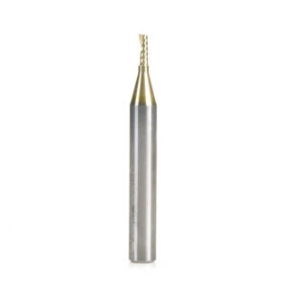 51372-Z Solid Carbide CNC Spiral 'O' Flute, Aluminum Cutting 3/32 Dia x 1/4 x 1/4 Shank Up-Cut ZrN Coated Router Bit