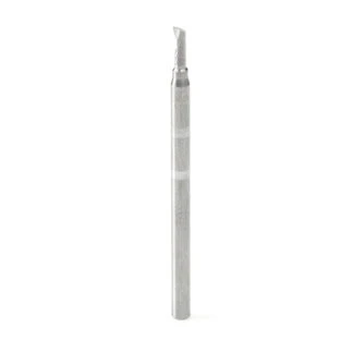 51472 Solid Carbide CNC Spiral 'O' Single Flute, Aluminum Cutting 3/32 Dia x 1/4 x 1/8 Shank x 2 Inch Long Up-Cut Router Bit