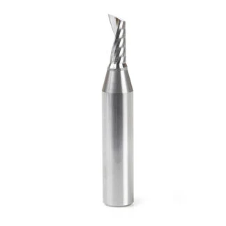 51483 Solid Carbide CNC Spiral 'O' Single Flute, Aluminum Cutting 5/16 Dia x 3/4 x 1/2 Shank x 3 Inch Long Up-Cut Router Bit