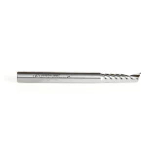 51496 Metric Solid Carbide CNC Spiral 'O' Single Flute, Aluminum Cutting 6mm Dia x 20mm x 6mm Shank x 64mm Long Up-Cut Router Bit