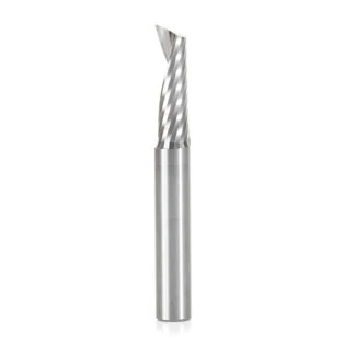 51498 Metric Solid Carbide CNC Spiral 'O' Single Flute, Aluminum Cutting 8mm Dia x 25mm x 8mm Shank x 64mm Long Up-Cut Router Bit
