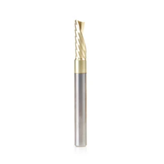 51775-Z Solid Carbide CNC Spiral 'O' Flute, Aluminum Cutting 1/4 Dia x 7/8 x 1/4 Shank Down-Cut ZrN Coated Router Bit