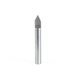 Solid Carbide 60 Degree Engraving 0.005 Tip Width x 1/4 Shank x 2 Inch Long Signmaking Router Bit