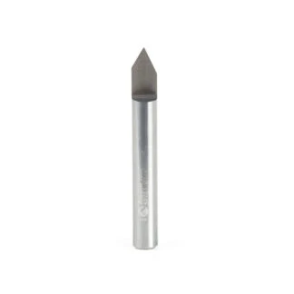 Solid Carbide 60 Degree Engraving 0.010 Tip Width x 1/4 Shank x 2 Inch Long Signmaking Router Bit