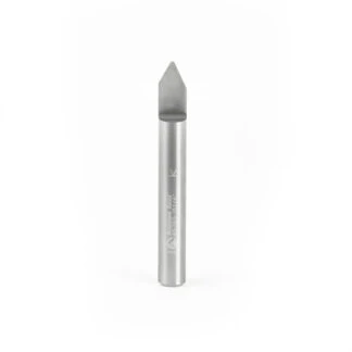 Solid Carbide 60 Degree Engraving 0.030 Tip Width x 1/4 Shank x 2 Inch Long Signmaking Router Bit