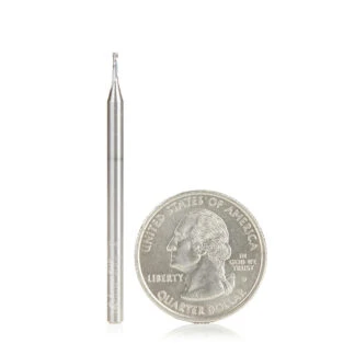 Solid Carbide Spiral Plunge 3/64 Dia x 1/8 x 1/8 Shank x 2 Inch Long Up-Cut