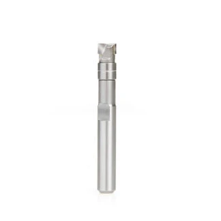 Miniature Flush Trim Plunge Template 1/4 Dia x 1/8 x 1/4 Inch Shank Carbide Tipped Router Bit with Mini 1/4 Dia Upper Ball Bearing