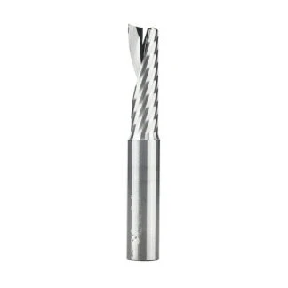 Solid Carbide CNC Spiral 'O' Single Flute, Plastic Cutting 1/2 Dia x 1-5/8 x 1/2 Shank x 3-1/2 Inch Long Up-Cut Router Bit