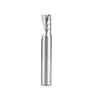 Solid Carbide CNC Spiral 'O' Single Flute, Plastic Cutting 3/8 Dia x 5/8 x 3/8 Shank x 2-1/2 Inch Long Up-Cut Router Bit