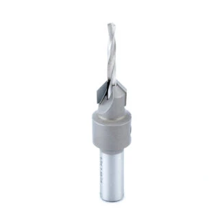 Carbide Tipped Countersink #4 Screw 3/8 Dia x 7/64 Drill Dia x 5/16 Round Shank