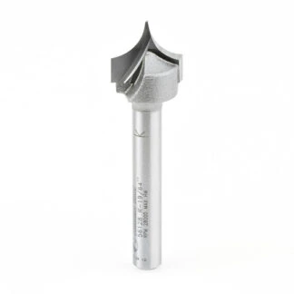 Carbide Tipped Point Cutting Roundover 19/64 Radius x 19/32 Dia x 1/2 x 1/4 Shank Router Bit