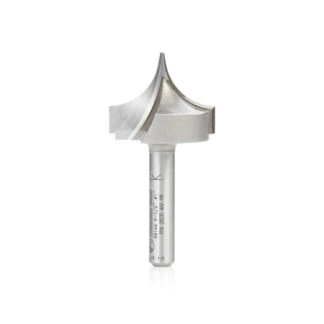 Carbide Tipped Point Cutting Roundover 1/2 Radius x 1 Dia x 3/4 x 1/4 Shank Router Bit