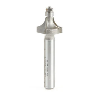 Carbide Tipped Miniature Corner Rounding 3/16 Radius x 9/16 Dia x 3/8 x 1/4 Inch Shank with Mini 3/16 Dia Lower Ball Bearing