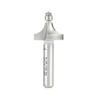 Carbide Tipped Miniature Corner Rounding 1/4 Radius x 11/16 Dia x 13/32 x 1/4 Inch Shank with Mini 3/16 Dia Lower Ball Bearing