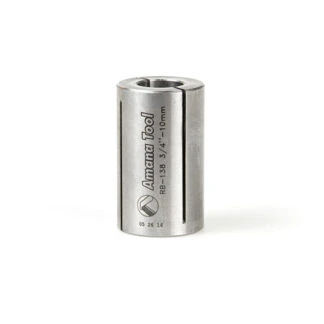 High Precision Steel Router Collet Reducer 3/4 Overall Dia x 10mm Inner Dia x 1-1/4 Inch Long