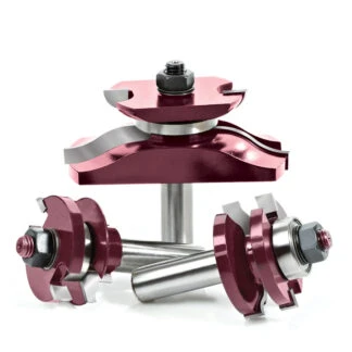 MD502 3-Piece Ogee Raised Panel Door Making 1/2 Inch Shank with Ball Bearing Set with Back Cutter for 3/4 - 7/8 Material