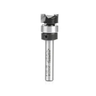 120-08 Carbide Tipped Flush Trim Plunge 1/2 Dia x 1/4 x 1/4 Inch Shank with Upper Ball Bearing