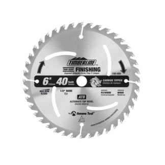 150-400 Carbide Tipped General Purpose Cutting Trim 6 Inch Dia x 40T ATB 20 Deg 1/2 Bore
