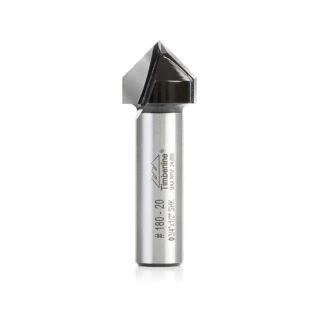 180-20 Carbide Tipped V-Groove 90 Deg x 3/4 Dia x 5/8 x 1/2 Inch Shank