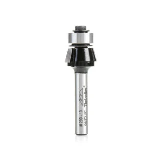 200-10 Carbide Tipped Bevel Trim 15 Deg x 5/8 Dia x 1/4 x 1/4 Inch Shank with Ball Bearing